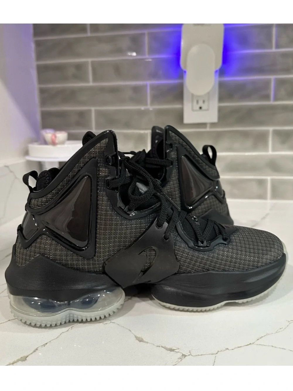 Nike LeBron XIX Sneakers. Youth Size 5.5 Color Black.